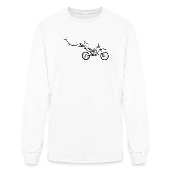 Airborne Moto Stunt Rider - Men's Long Sleeve T-Shirt - white - Front