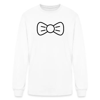 bow tie - Men's Long Sleeve T-Shirt - white - Front