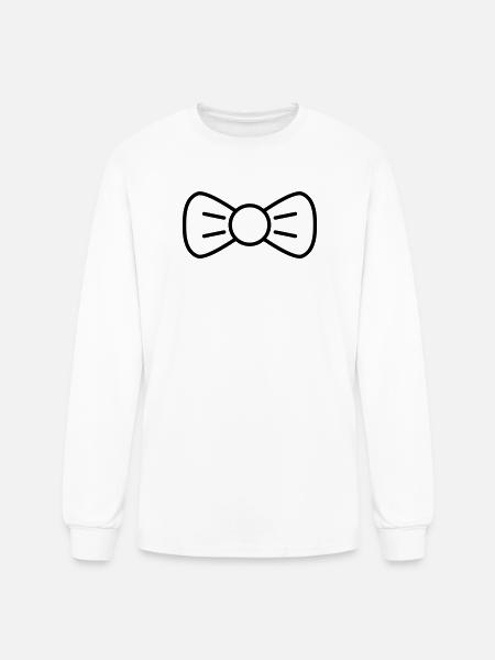 bow tie - Men's Long Sleeve T-Shirt - white