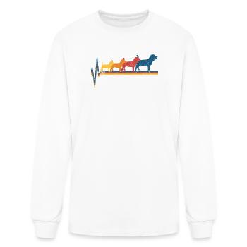 Rainbow Wag: Dog Family Run - Men's Long Sleeve T-Shirt - white - Front