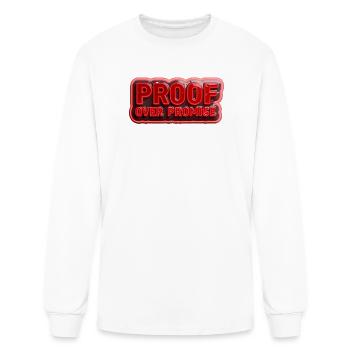 Proof Over Promise  - Men's Long Sleeve T-Shirt - white - Front