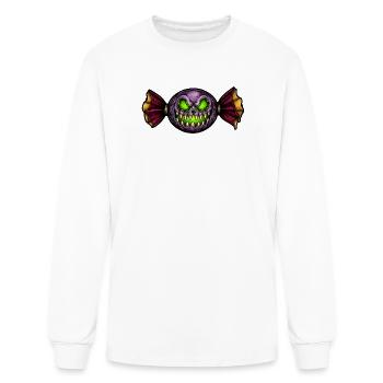 Horror Monster Candy Skull Halloween - Men's Long Sleeve T-Shirt - white - Front