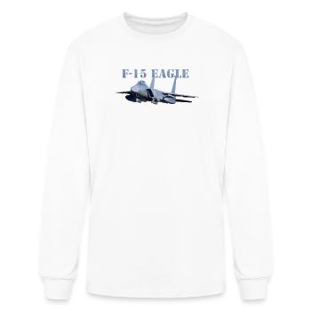 F-15 Eagle Jet Power - T-shirt à manches longues Homme - blanc - Devant