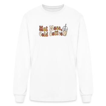 Hot Mess Cold Coffee - Men's Long Sleeve T-Shirt - white - Front