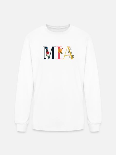 Mia - Men's Long Sleeve T-Shirt - white