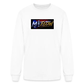 M Flow Mic Puerto Rico Flag - Men's Long Sleeve T-Shirt - white - Front