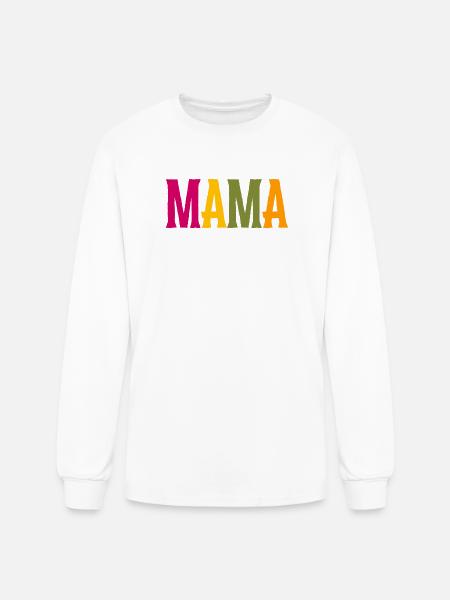 Colorful MAMA - Men's Long Sleeve T-Shirt - white