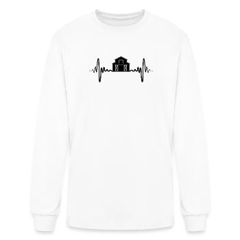 Farm House Cardiogram - Men's Long Sleeve T-Shirt - white - Front