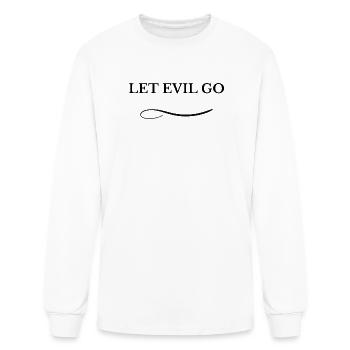 Sleek Monochrome Loop Tee - Men's Long Sleeve T-Shirt - white - Front
