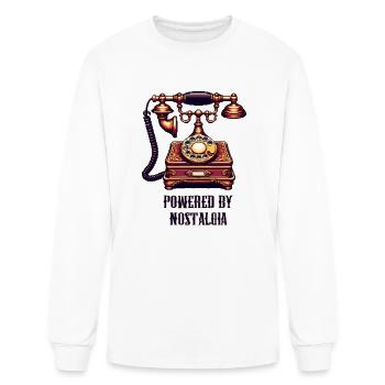 Powered by nostalgia - telephone - Men's Long Sleeve T-Shirt - white - Front