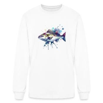 Morue franche - T-shirt à manches longues Homme - blanc - Devant