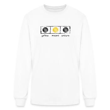 Yellow Means Maybe - Men's Long Sleeve T-Shirt - white - Front