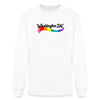 Washington DC LGB gay pride rainbow queer rights - Men's Long Sleeve T-Shirt - white - Front