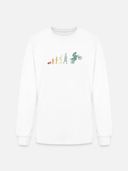 Baby to Motocross Evolution - Men's Long Sleeve T-Shirt - white