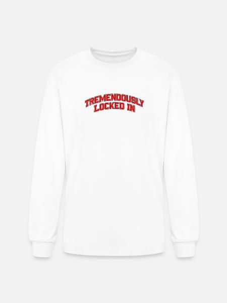 Tremendously Locked In - Men's Long Sleeve T-Shirt - white