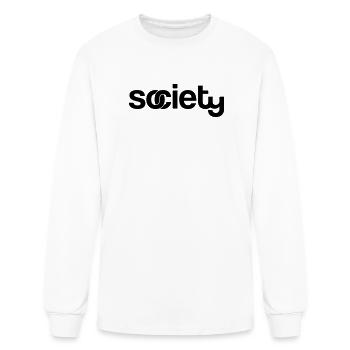 society - Men's Long Sleeve T-Shirt - white - Front
