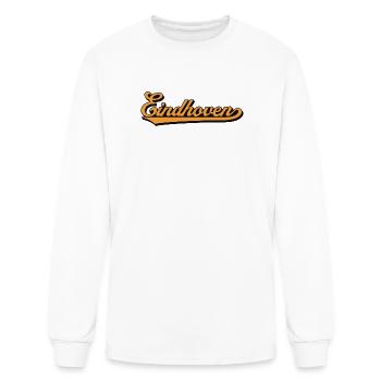 Eindhoven Retro Script Logo - Men's Long Sleeve T-Shirt - white - Front