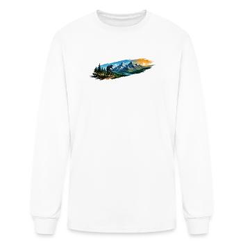 Mountain bike in the Alps - Men's Long Sleeve T-Shirt - white - Front