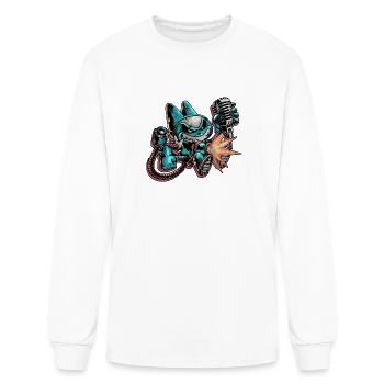 music cyborg - Men's Long Sleeve T-Shirt - white - Front