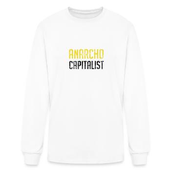 Anarcho Capitalist Libert - Men's Long Sleeve T-Shirt - white - Front