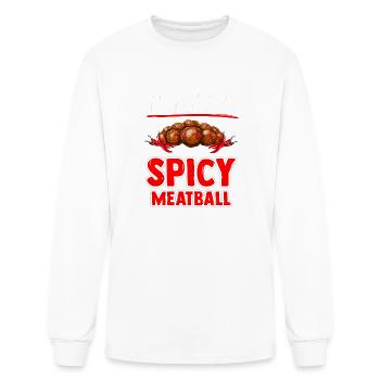 That's a spicy meatball with meatballs and chili - Men's Long Sleeve T-Shirt - white - Front