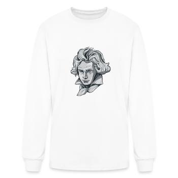 Beethoven Face bust - Men's Long Sleeve T-Shirt - white - Front