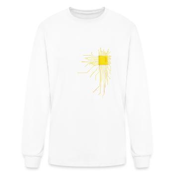 core heart pc nerdadmin pc cpu funny digital circu - Men's Long Sleeve T-Shirt - white - Front