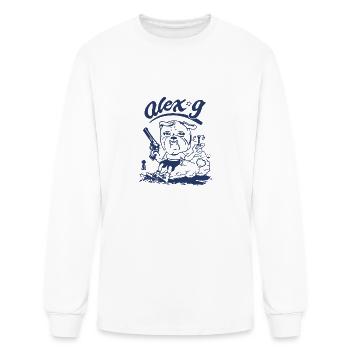 Bulldog Sandy alex g merch - Men's Long Sleeve T-Shirt - white - Front