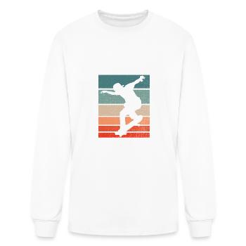 Skateboarding Skateboard Skateboarder Vintage - Men's Long Sleeve T-Shirt - white - Front