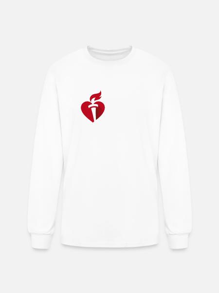 AHA Logo Long Sleeve - Men's Long Sleeve T-Shirt - white