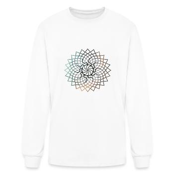 Mandala Geometry Sacred Fractal Art Yoga Mantra - Men's Long Sleeve T-Shirt - white - Front