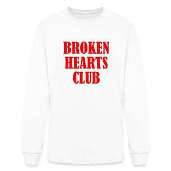 Broken Heart Club Anti Valentine Divorce Breakup - Men's Long Sleeve T-Shirt - white - Front