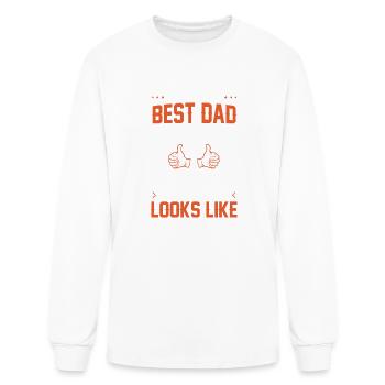 This Is What The Best Dad In The World Looks Like - Men's Long Sleeve T-Shirt - white - Front