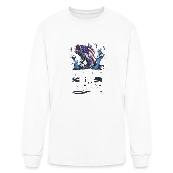 pêcheur - T-shirt à manches longues Homme - blanc - Devant