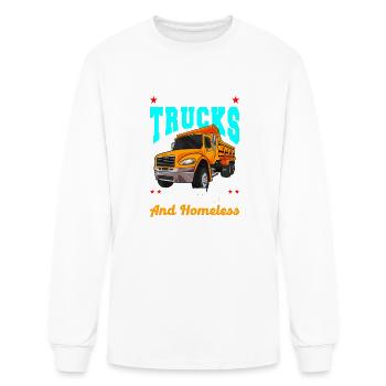 Without Trucks You Would Be Hungry Naked Homeless - Men's Long Sleeve T-Shirt - white - Front