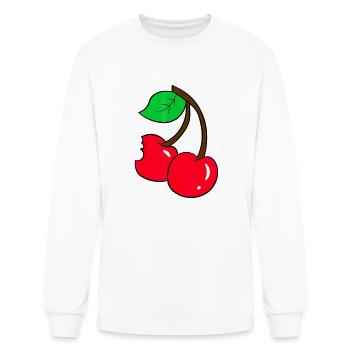 Funny Cherry Lover Cherries - Men's Long Sleeve T-Shirt - white - Front