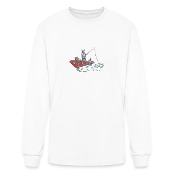 pêcheur - T-shirt à manches longues Homme - blanc - Devant