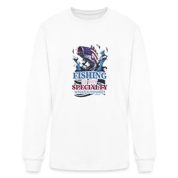 pêcheur - T-shirt à manches longues Homme - blanc - Devant