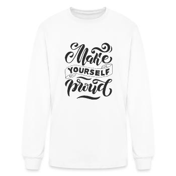 Make Yourself - Men's Long Sleeve T-Shirt - white - Front