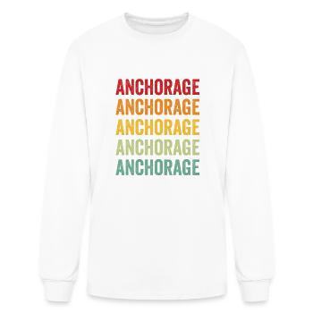Anchorage Rainbow Repetition, Anchorage City - T-shirt à manches longues Homme - blanc - Devant