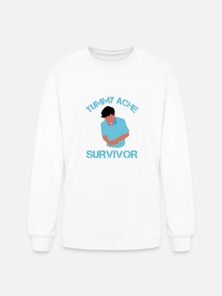 Tummy Ache Survivor - Men's Long Sleeve T-Shirt - white