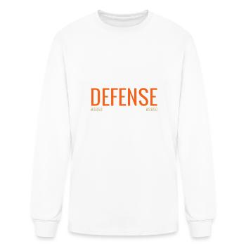DEFENSE Wins Championships SB50 - Men's Long Sleeve T-Shirt - white - Front