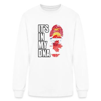 Kiribati And Canadian Mix Heritage DNA Flag - Men's Long Sleeve T-Shirt - white - Front