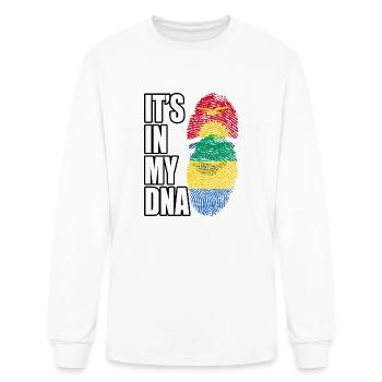 Kiribati And Gabonese Mix Heritage DNA Flag - Men's Long Sleeve T-Shirt - white - Front