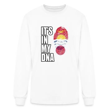 Kiribati And Japanese Mix Heritage DNA Flag - Men's Long Sleeve T-Shirt - white - Front