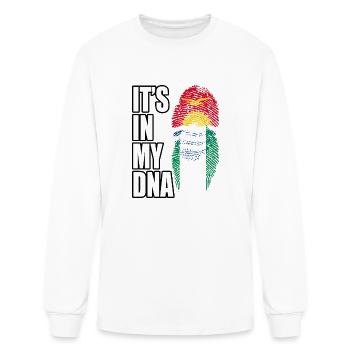 Kiribati And Nigerian Mix Heritage DNA Flag - Men's Long Sleeve T-Shirt - white - Front