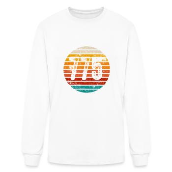 Distressed Vintage Sunset 775 Area Code - Men's Long Sleeve T-Shirt - white - Front