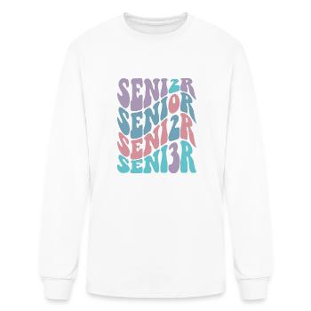 Retro Senior 2023 Back to School Class Of 2023 - Men's Long Sleeve T-Shirt - white - Front