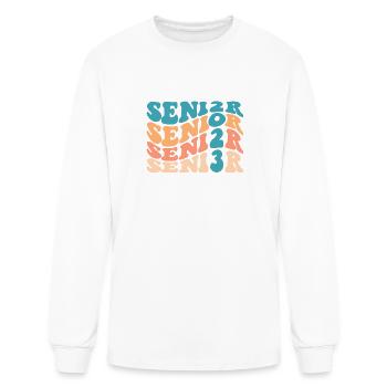 Retro Senior 2023 Back to School Class Of 2023 - Men's Long Sleeve T-Shirt - white - Front