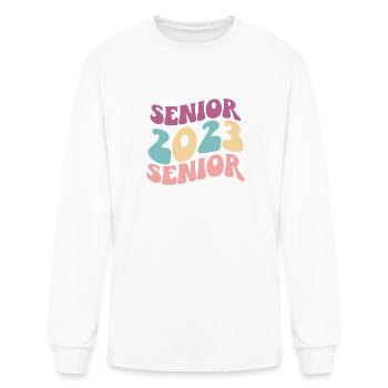 Retro Senior 2023 Back to School Class Of 2023 - Men's Long Sleeve T-Shirt - white - Front